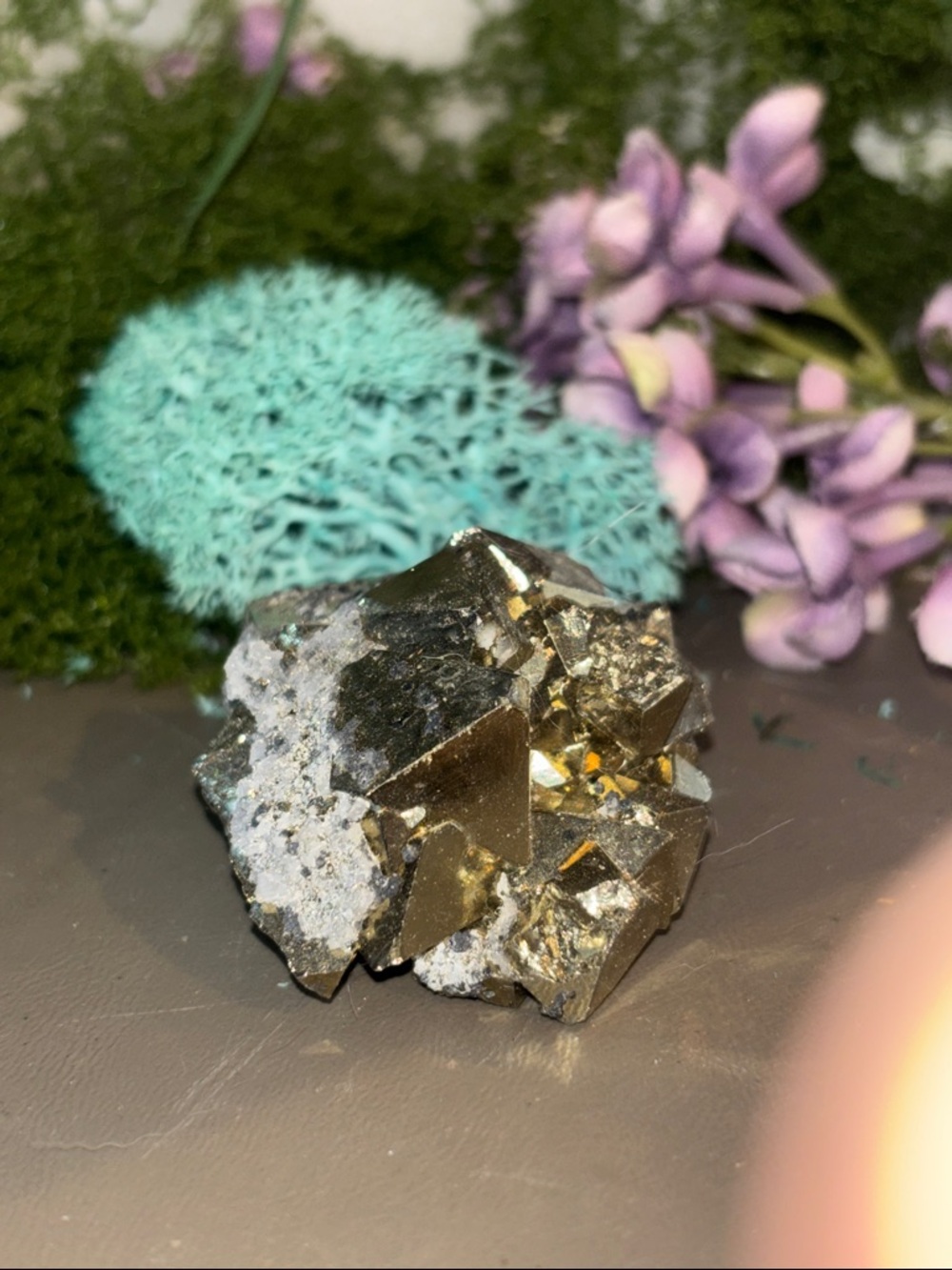 Pyrite Cluster with Galena and Quartz